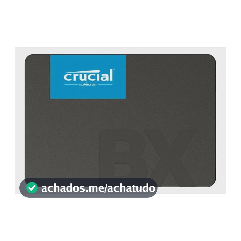 Ssd 1tb Sata Iii 2,5 Pol. Crucial Bx500 Ct1000bx500ssd1 Velocidade De Leitura Até 540mb/s Disco Sólido Interno