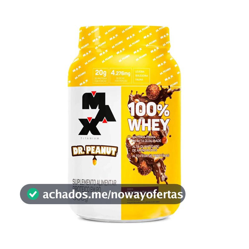 Suplemento Em Pó Max Titanium Dr. Peanut Whey Protein Concentrado (wpc) Pote 900g Sabor Bombom Italiano