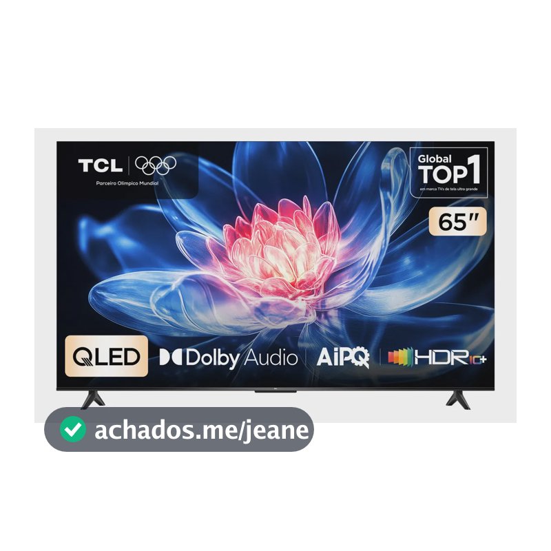 Smart Tv Tcl 65 Polegadas Qled 4k T6c Wifi Bluetooth Google Tv Tela Hva E Hdr10+ 65t6c