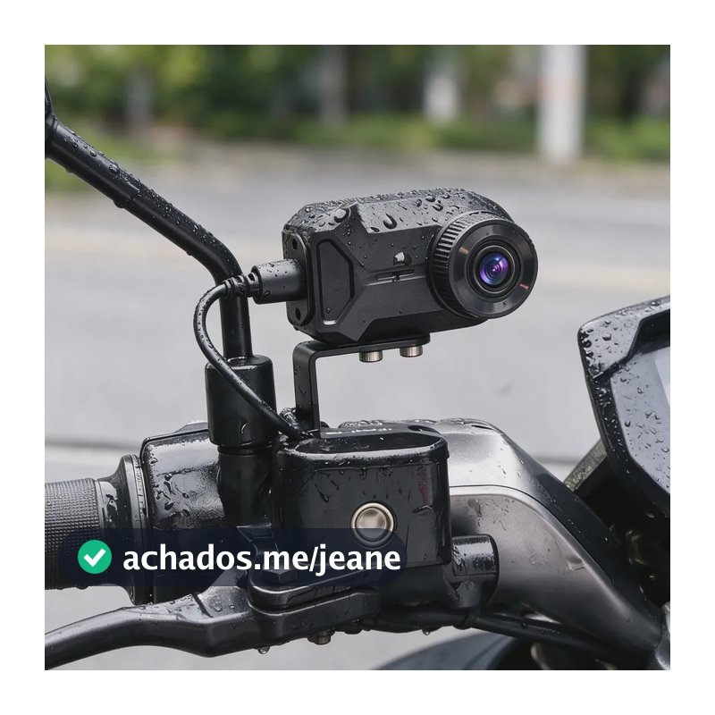 Dashcam Moto Qwish 2K para Gravação Frente e Trás, Com WiFi e Visão Noturna