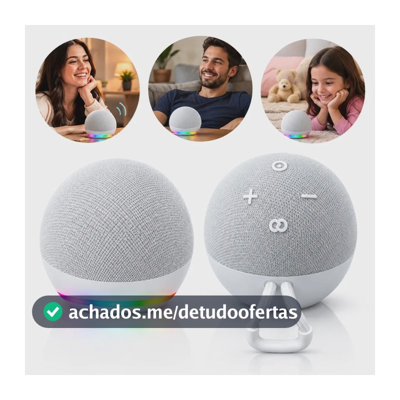 Alaxe Caixa De Som Inteligente Comando Voz Portátil Bluetooth LED RGB Compatível Com Aplicativo Alexa No Celular Som Sem Fio Compacta Para Casa Quarto Escritório Música Smartphone Branco
