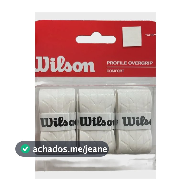 Overgrip Wilson Profile Comfort - 3 Unidades Cor Branco Branco