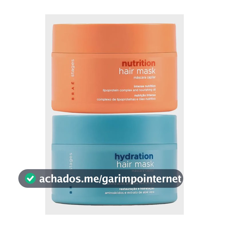 Máscaras De Tratamento Nutrição + Hidratação Stages - Braé