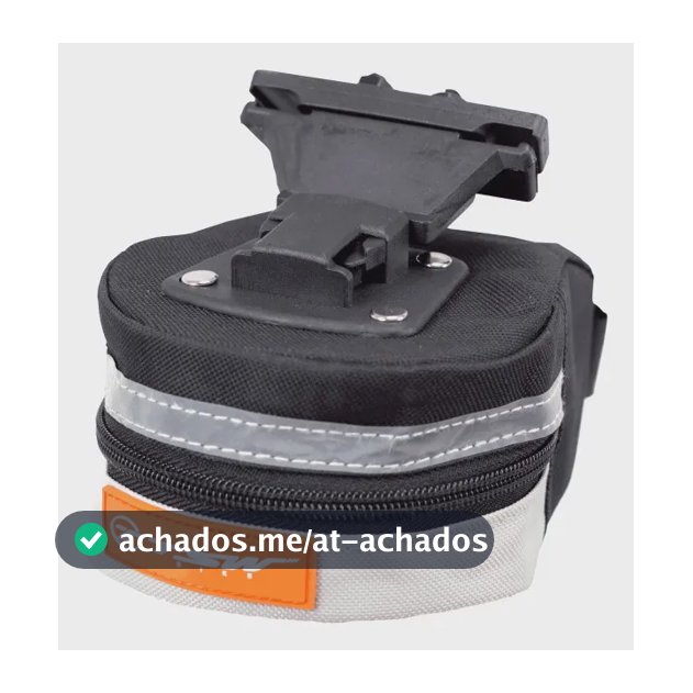 Bolsa De Selim Modelo 04 Tsw Com Engate Rápido Para Bike Cor Preto cinza