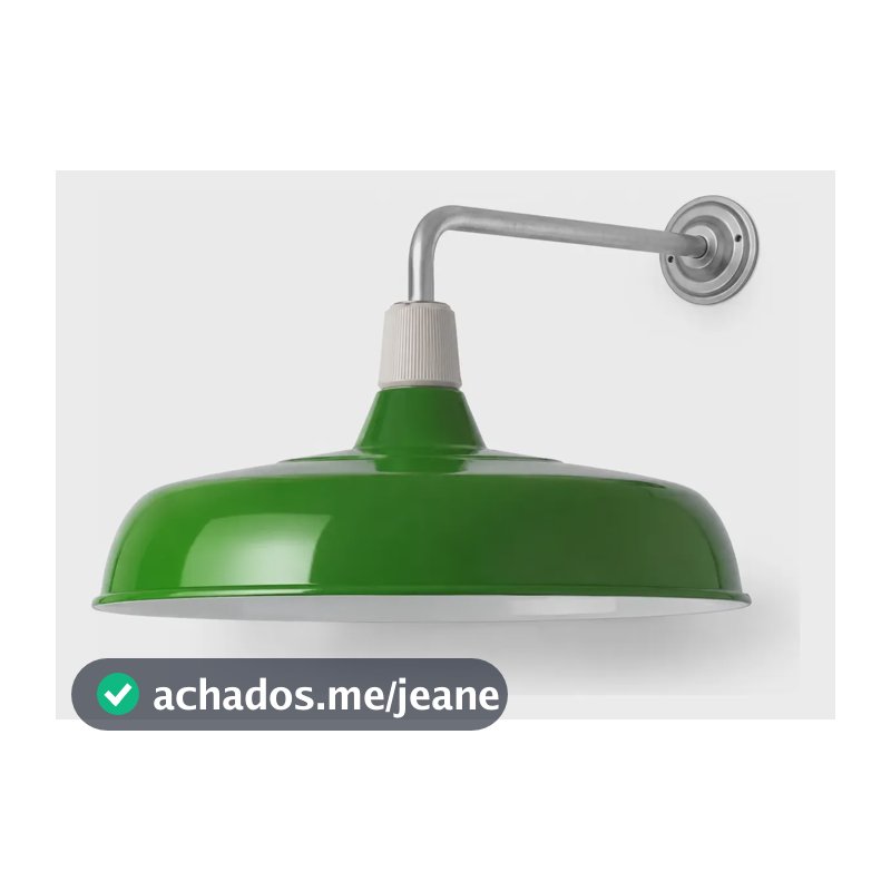 Pendente Luminária  Prato Alumínio Verde 12 C/braço 40cm 127/220v Verde