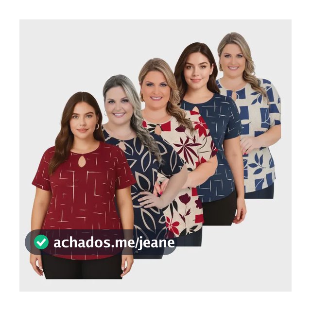 Kit 5 Blusinhas Camiseta Plus Size Verão Senhora Atacado