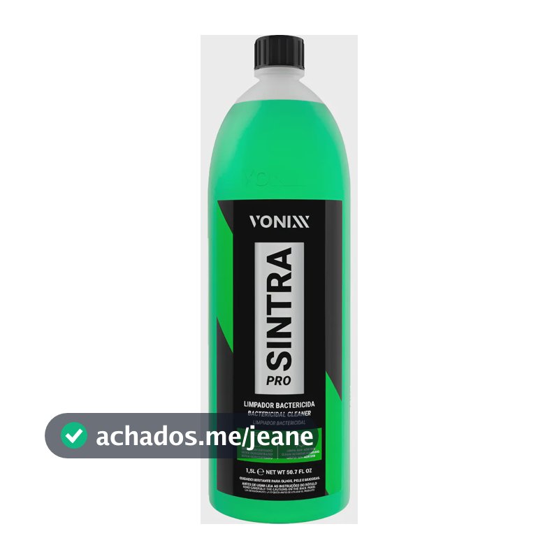 Sintra Pro Vonixx Limpeza Interna Veiculos Bactericida 1,5l