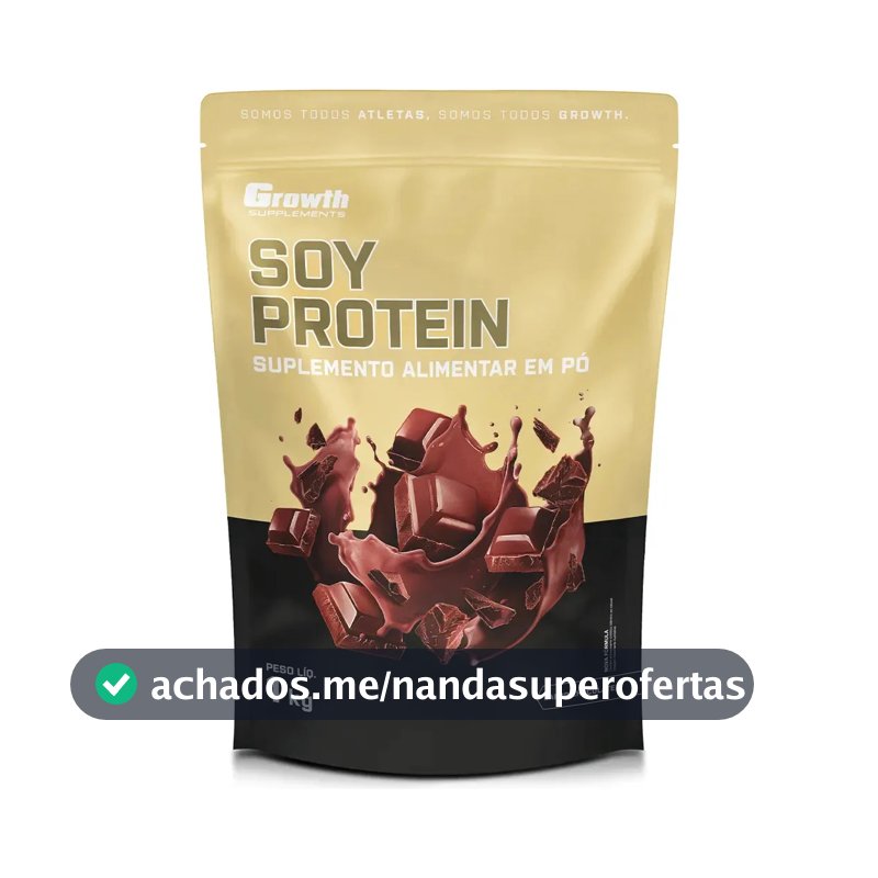 Proteína Isolada de Soja Growth Supplements Sabor Chocolate 1 kg