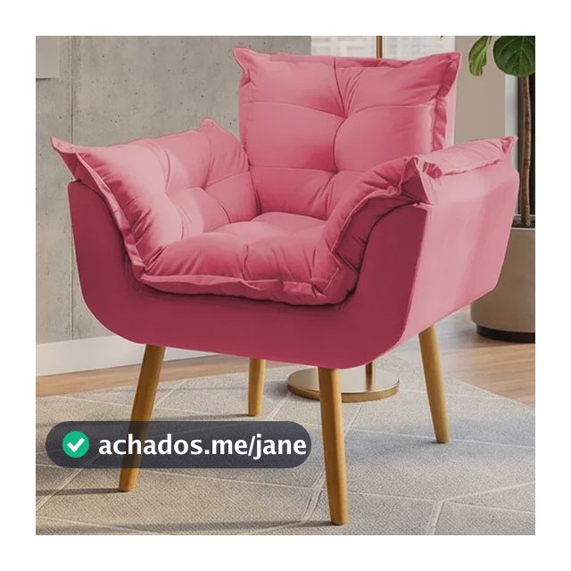 Poltrona De Amamentação Alice Confortável Sala Tecido Suede