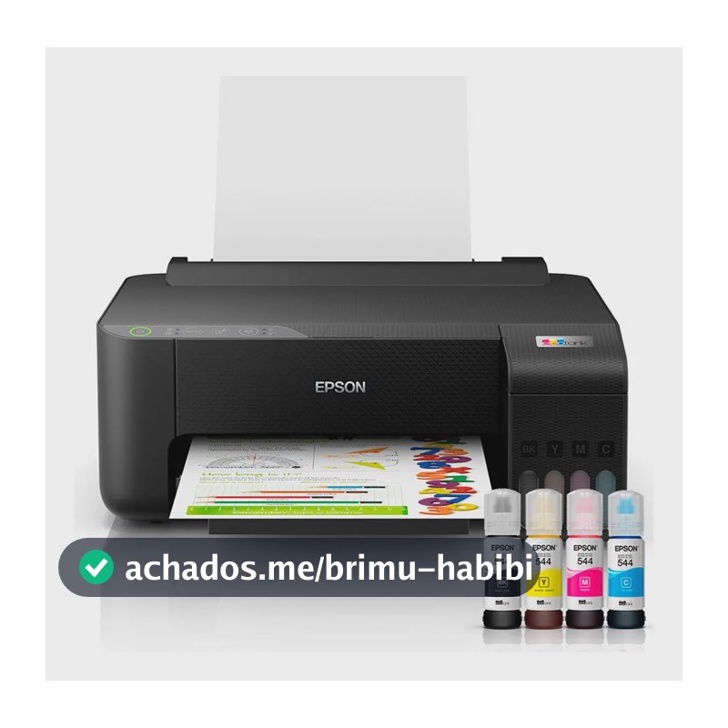 Impressora Epson Ecotank L1250 Jato De Tinta Colorida Wi-fi Preto 127/220v
