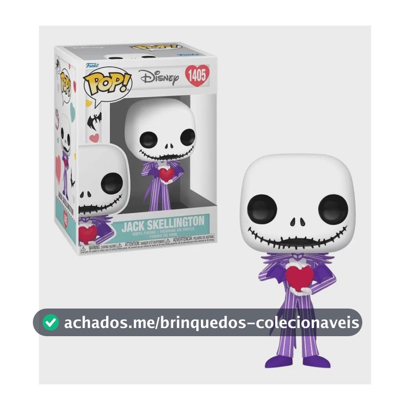 Boneco 12692 Pop! Disney Estranho Mundo De Jack - Jack Com Coração Funko