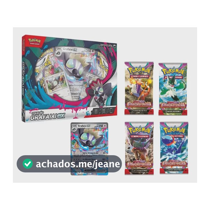 Box Card Pokemon Grafaiai Ex - 6 Booster Evoluções Em Paldea Grafaiai Ex Português