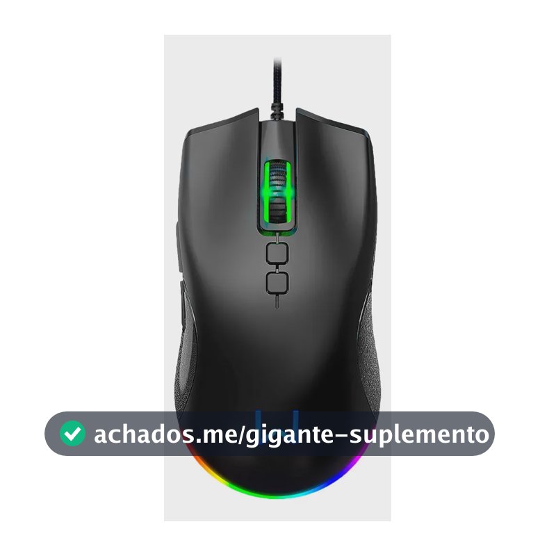 Mouse Gamer Multi Warrior 7 botões Rush Rgb 12000dpi - Mo392 Cor Preto