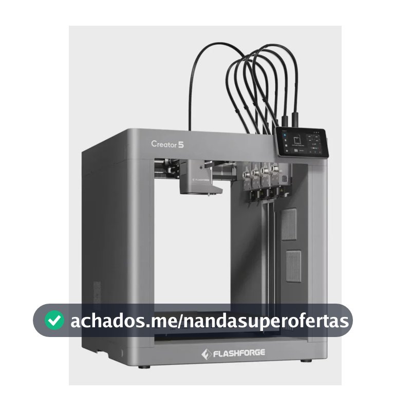 Impressora 3d Flashforge Creator 5 Multicolor Com 4 Bicos Ci 127/220v Cinza