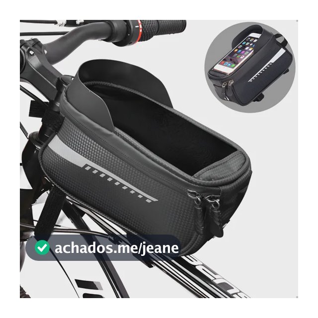 Bolsa Quadro Bike 2l Prova D Agua Celular Gps 7'' Acessórios Preto