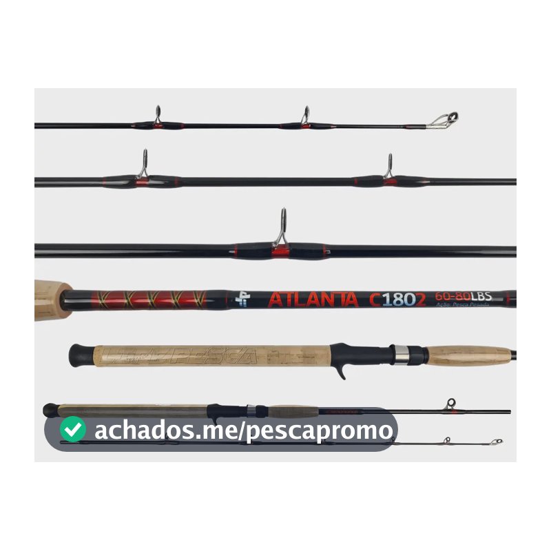 Vara Para Carretilha Albatroz Atlanta (1,80m) 60-80lbs 2 Pts