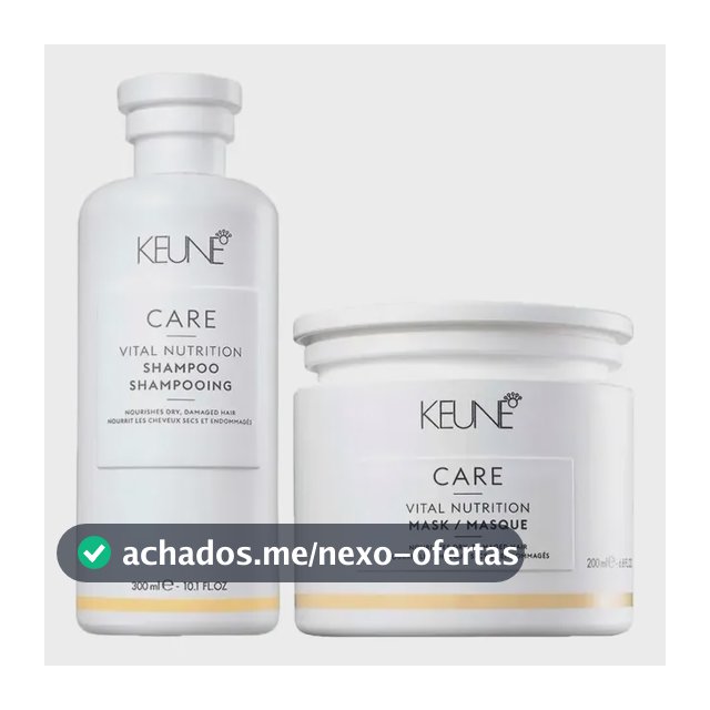 Kit Keune Nutrição Care Vital Shampoo 300ml + Máscara 200ml