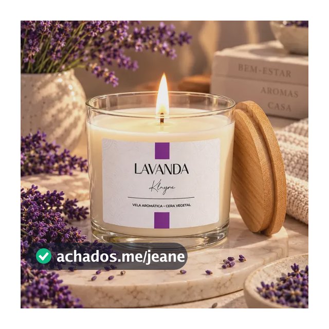 Vela Aromática Lavanda Perfumada 100g Premium Decorativa