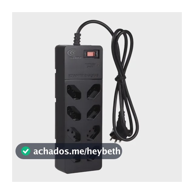 Filtro De Linha com DPS iCLAMPER Energia 8 Tomadas Régua com Tecnologia LCF