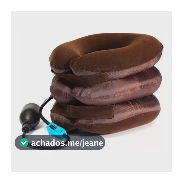 Colar Tração Cervical Almofada Inflável Portátil Massagem