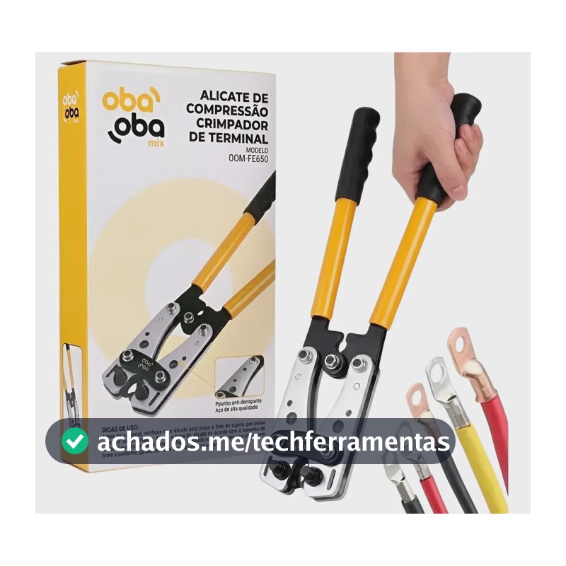 Alicate Crimpador Terminal 6-50mm Conector Cabos De Bateria