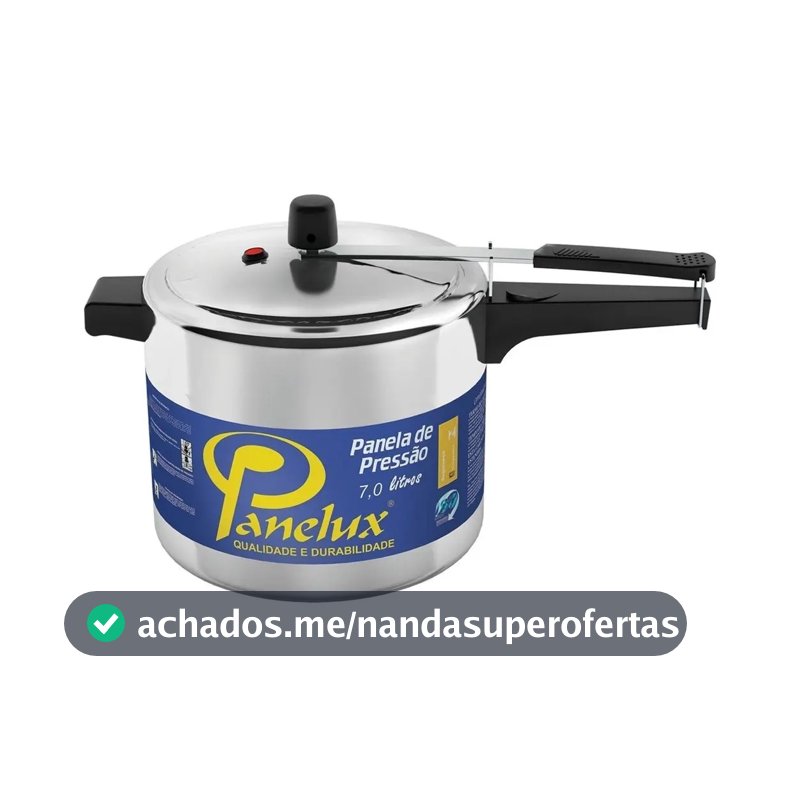 Panela De Pressão Panelux Alumínio Polido 7 Litros Cor Cinza