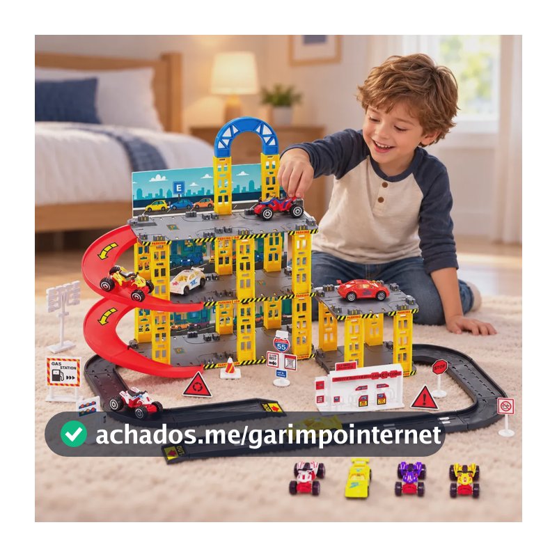 Pista De Carrinhos Brinquedo Infantil Corrida Lava Rápido Colorido