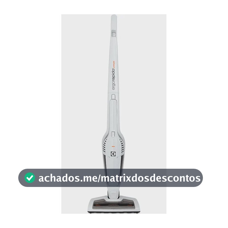 Aspirador de Pó Vertical Sem Fio Electrolux Ergorapido 2 em 1 Cyclone até 21 min Branco (ERG21) - Bivolt