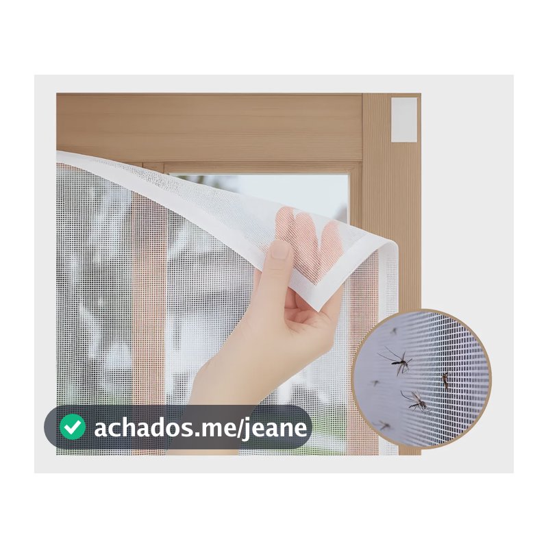 Tela Mosquiteiro Para Janela Velcro Removível Todos Tamanhos 100x120
