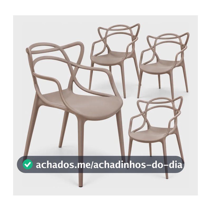 Kit 4 Cadeiras Allegra Novas Cores Lançamento Comércio Allegra Liso Fendi