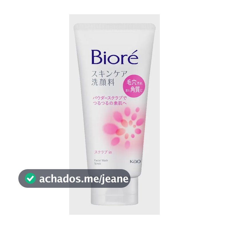 Sabonete Esfoliante Bioré Facial Wash Scrub para Todos os Tipos de Pele, 130g