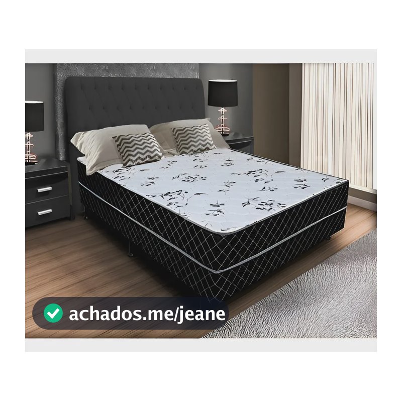 Cama Box Casal Ortopédica Conjugada 49x138x188 Tampo Branco