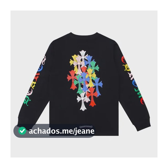 Camiseta De Manga Comprida De Algodão Chrome Hearts Unissex