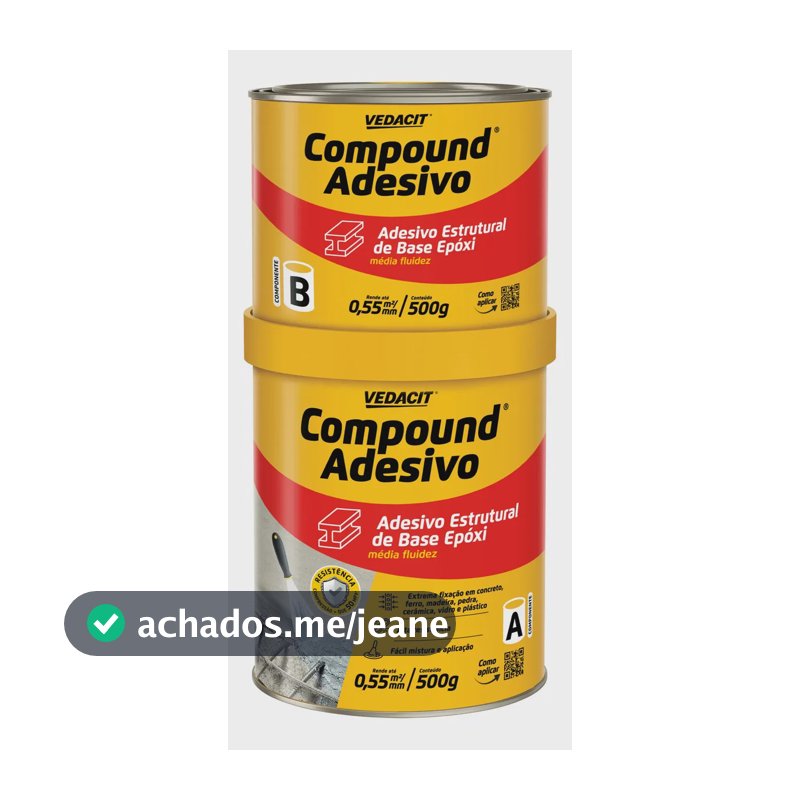 Compound Adesivo Epoxi Estrutural 1 Kg Vedacit