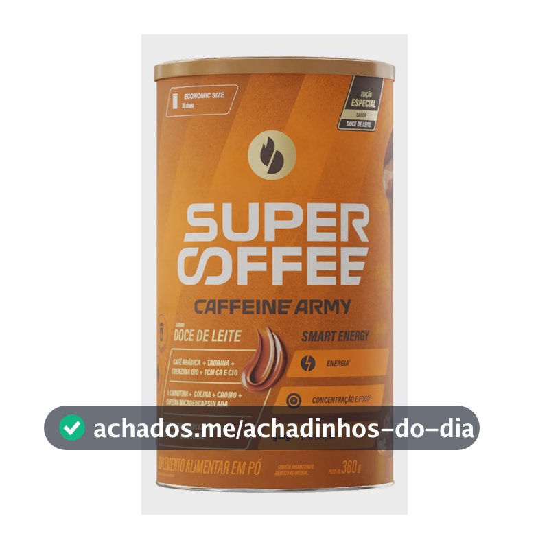 Cafeína Caffeine Army Supercoffee Classic Size em pó sabor Doce de leite x 380g