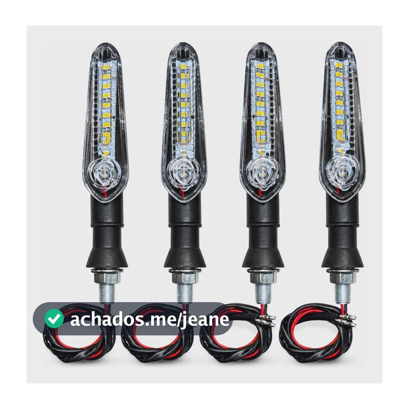 Kit 4 Piscas Seta Titan Fan 125 150 Xre Cb300  Bros Honda Preto