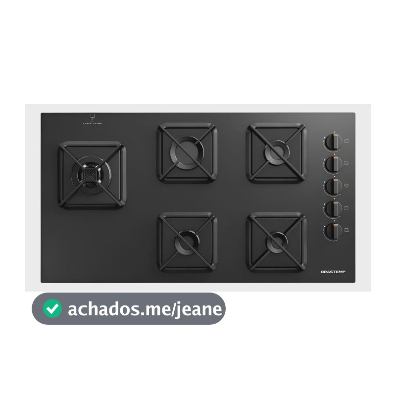 Cooktop Brastemp 5 Bocas A Gás, Grades De Ferro Fundido E Su