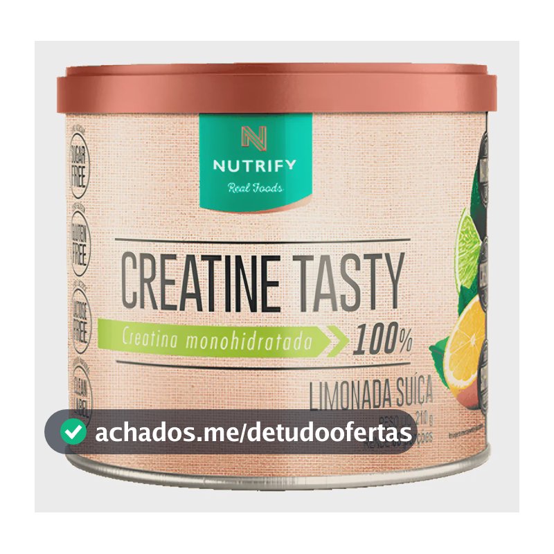 Creatine Tasty Lata 210g Nutrify Sabor Limonada Suíça