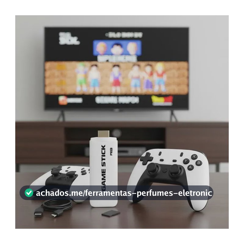 Adaptador Videogame M15 Hdmi 2 Controles Players Branco Bivolt Stick Usb
