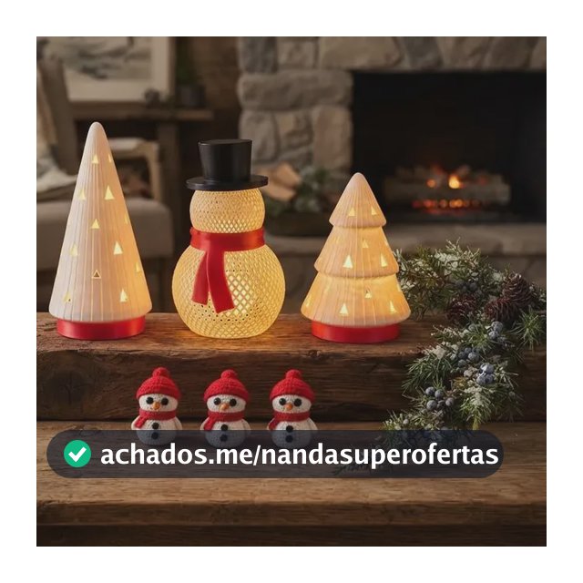 Kit Decoração De Natal 3d  Enfeites Natalinos Para Mesa