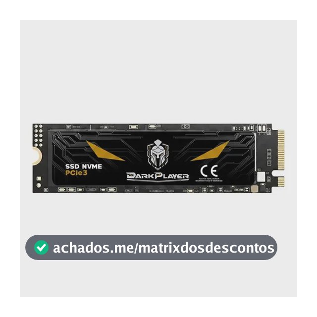 Ssd 1tb Nvme Gen 3 Darkplayer Pro Gamer Alta Performance Preto