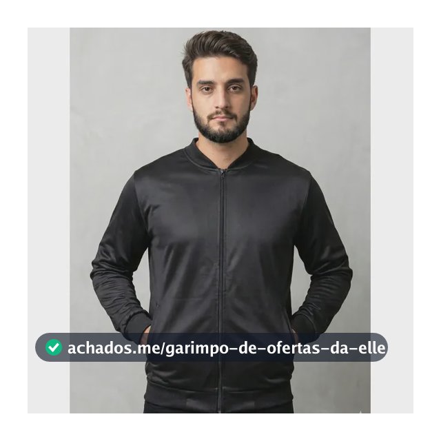 Jaqueta Masculina Bomber Chimpa Com Zíper E Bolsos