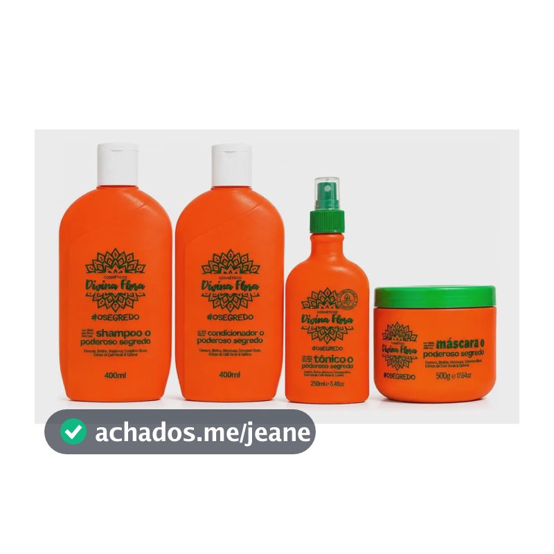 Kit Crescimento Capilar Poderoso Segredo Laranja Divinaflora