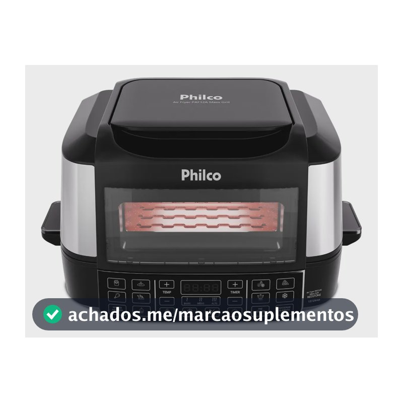 Fritadeira Air Fryer Philco Paf12a Preto Com Acabamento Em Inox 127v
