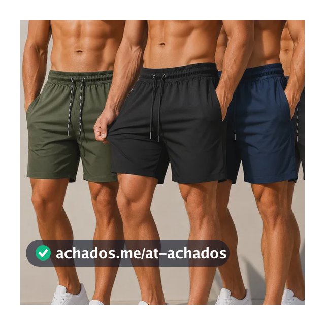 Kit 4 Bermuda Masculino Short Elastano Academia Bolso Casual