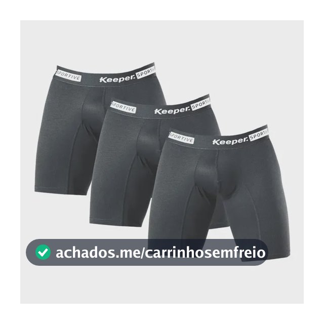 Kit 3 Cuecas Longleg Anti Assadura Masculina Shorts Esportes