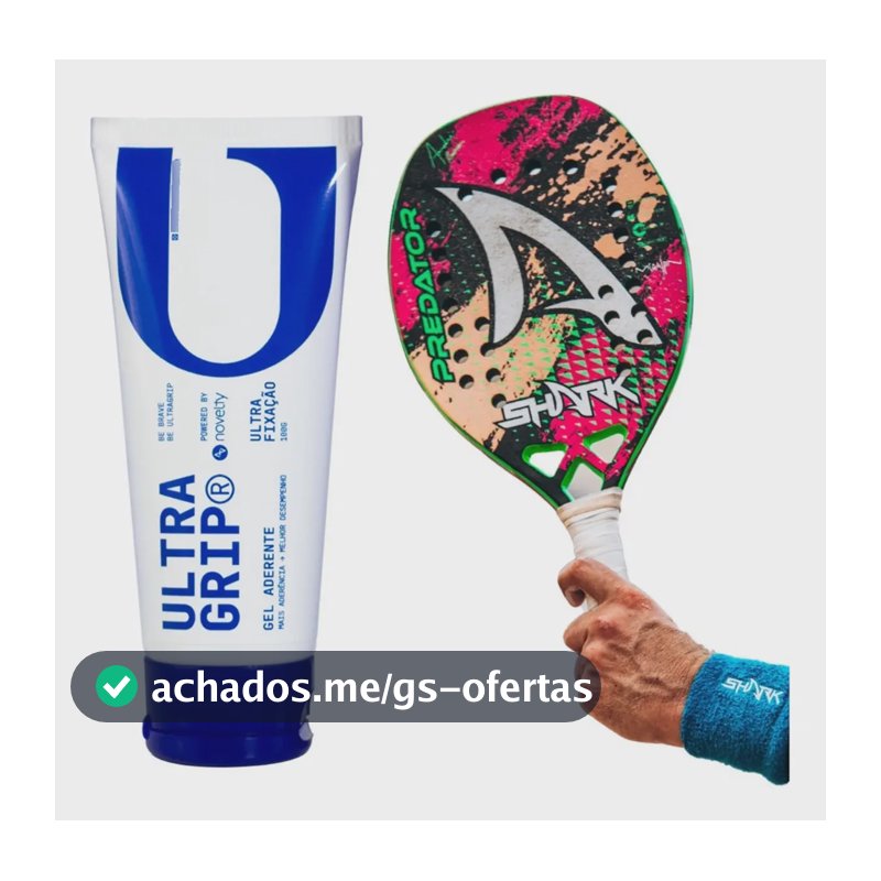 Ultragrip Grip Aderente Raquetes Beach Tênis Padel 100g Branco E Azul