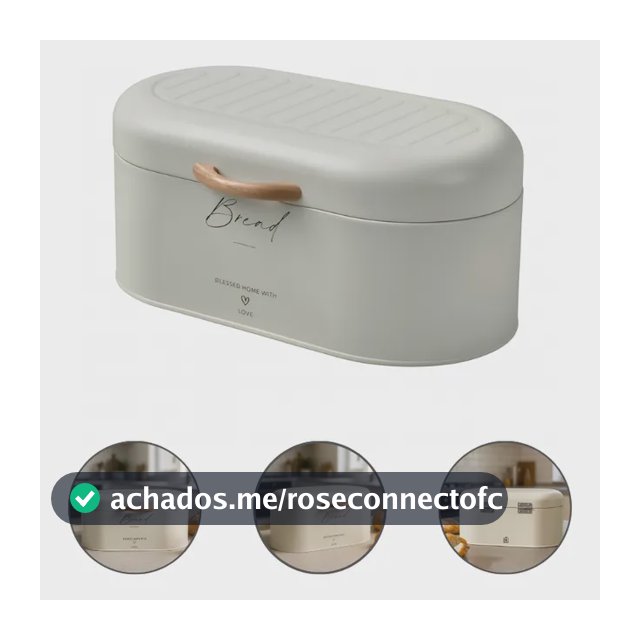 Porta Pão Grande Metal Organizador De Pães Bolo Moderno Creme Liso