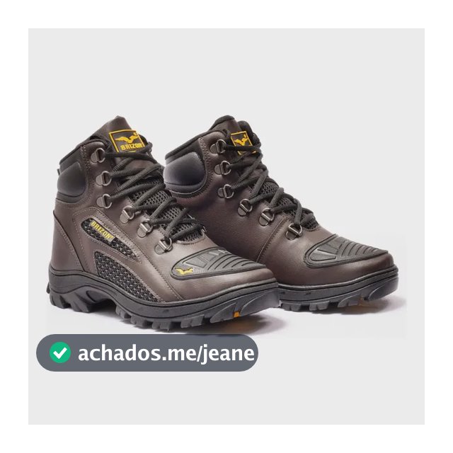 Bota Masculina Impermeável Couro Palmilha Gel Promoção