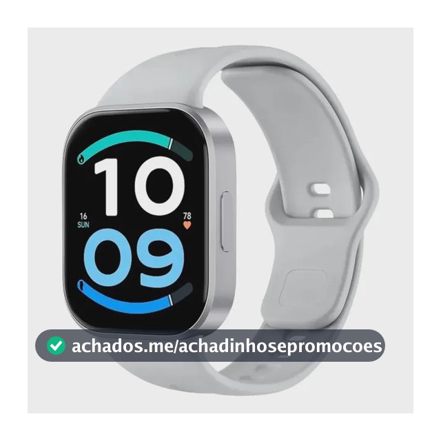 Smartwatch Xiaomi Redmi Watch 6 Active Original Esportivo Branco Silicone Prateado